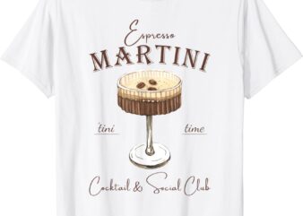 Espresso martini social club drinking vintage t-shirt