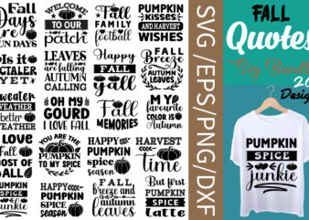 Fall Quotes SVG Bundle t shirt graphic design