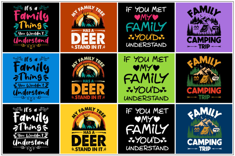 Family T-Shirt Design Bundle