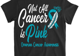 Feather Ribbon Butterfly Ovarian Cancer Awareness Shirt LTSP png t shirt graphic design
