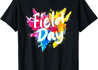 Field Trip Vibes Field Day Fun Day Colorful Teacher Student T-Shirt