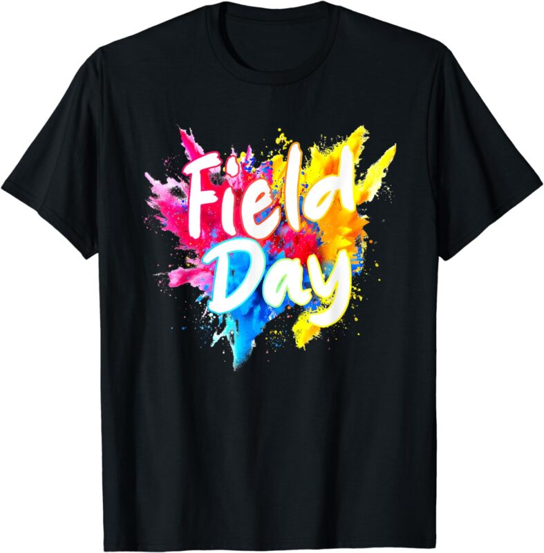Field Trip Vibes Field Day Fun Day Colorful Teacher Student T-Shirt