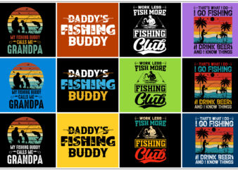 Fishing t-shirt design bundle