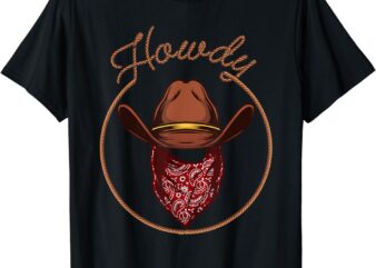 Funny Cowboy Design For Men Boys Rodeo Bull Rider Cowboy T-Shirt