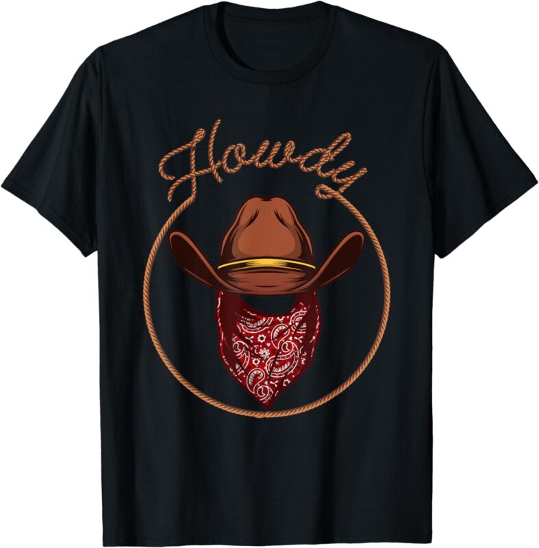 Funny Cowboy Design For Men Boys Rodeo Bull Rider Cowboy T-Shirt