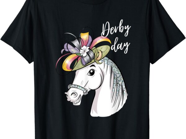 Funny derby day 2024 fascinator hat horse racing lover t-shirt