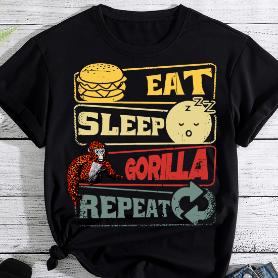 Funny Eat sleep Gorilla Decorations, Monke Tag VR Game gifts T-Shirt LTSP