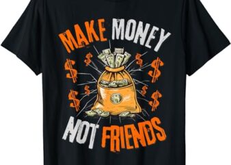 Funny Money Quote Olive Green and Orange T-Shirt
