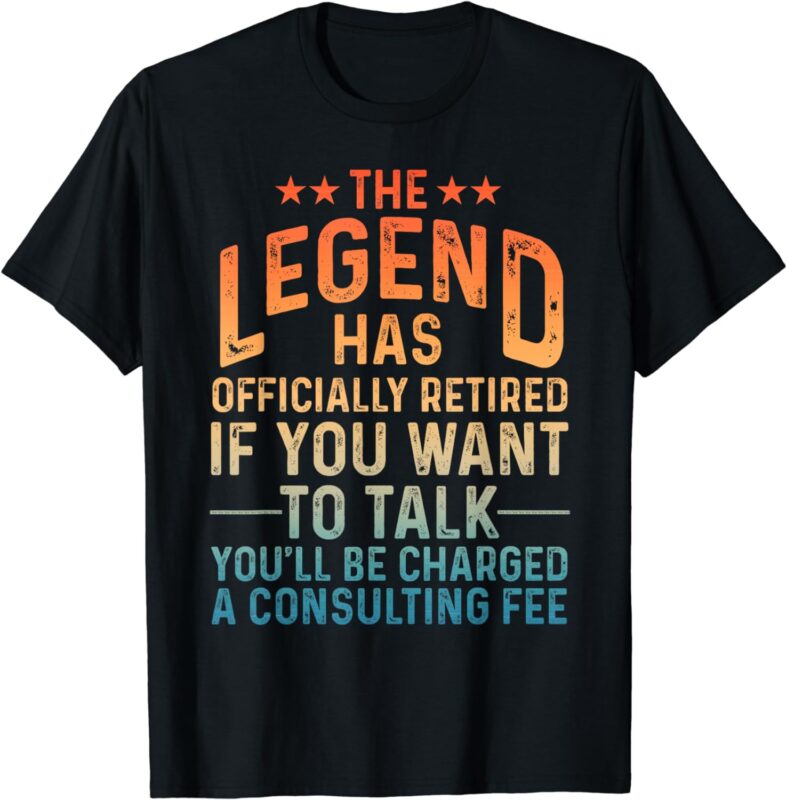 Funny Retired Art For Men Women Retiree Retired Retirement T-Shirt