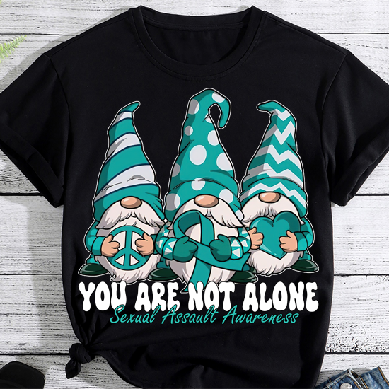 Gnome Sexual Assault Awareness Apparel Women Harassment Support T-Shirt PN LTSP