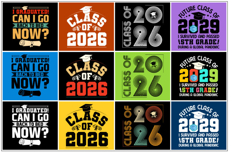 Graduation T-Shirt Design Bundle