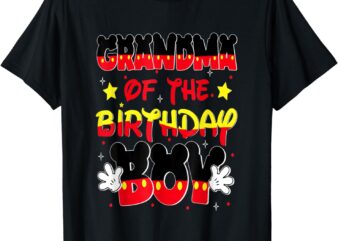 Grandma Of The Birthday Boy Mouse Family Matching T-Shirt