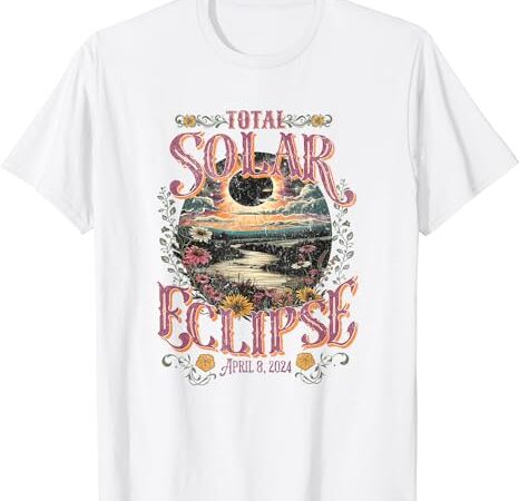 Groovy total solar eclipse april 8 2024 astronomy souvenir t-shirt