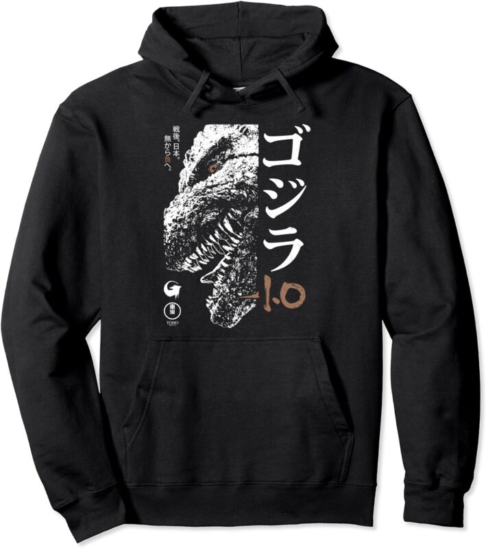 Half Face Black & White Movie Poster Pullover Hoodie