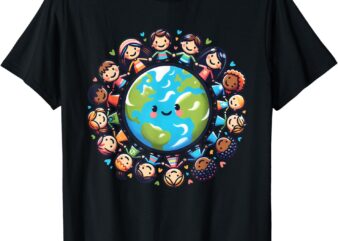 Happy Earth Day 2024 Cool Earth Day Children Kids Toddler T-Shirt