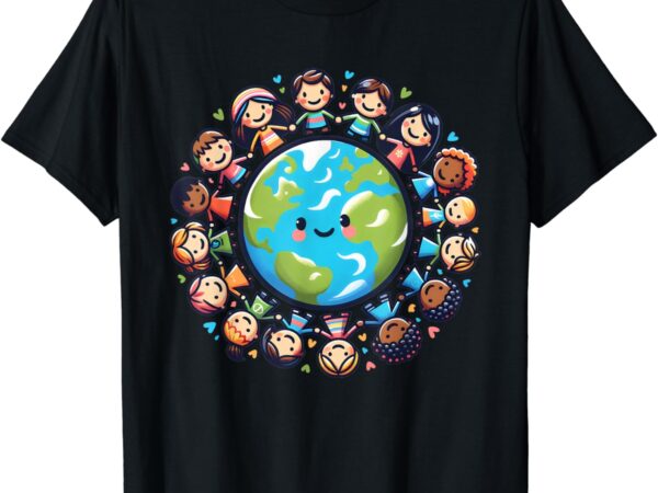 Happy earth day 2024 cool earth day children kids toddler t-shirt