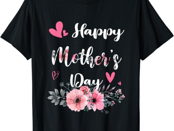 Happy mother’s day 2024 cute floral for women mom grandma t-shirt