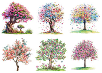 Happy Spring Tree clipart graphic t shirt