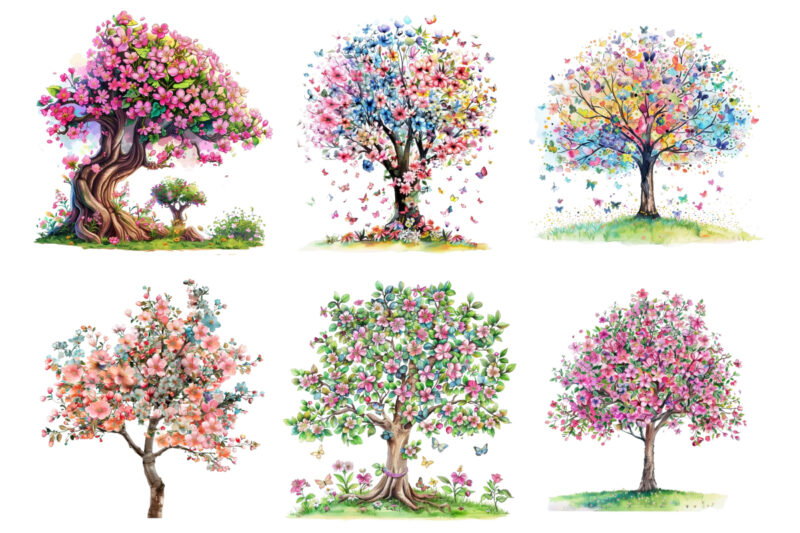 Happy Spring Tree clipart