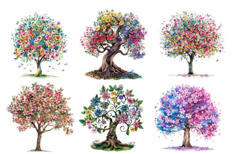 Happy Spring Tree clipart