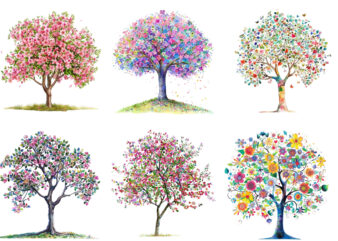 Happy Spring Tree clipart graphic t shirt