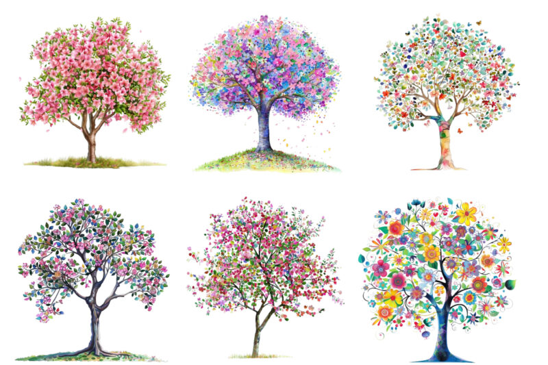 Happy Spring Tree clipart