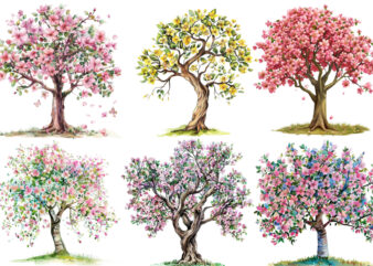 Happy spring tree clipart