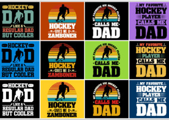 Hockey T-Shirt Design Bundle