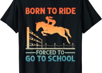 Horse racing art for kids boys girls horse lover equestrian t-shirt