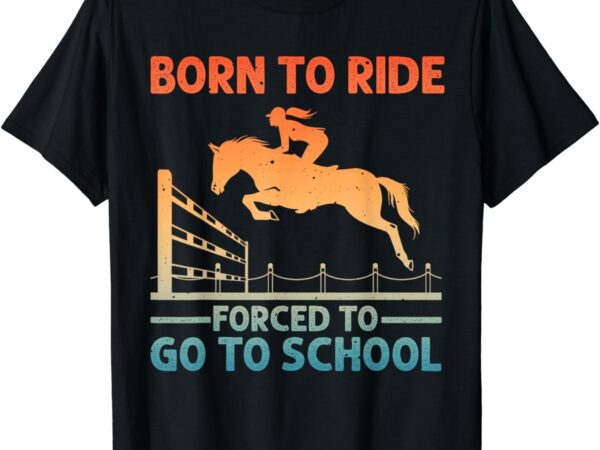 Horse racing art for kids boys girls horse lover equestrian t-shirt