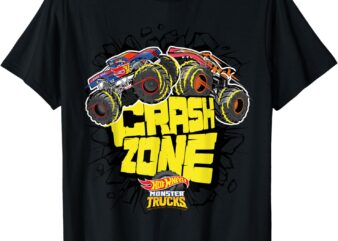 Hot wheels - monster trucks crash zone tiger shark race ace t-shirt