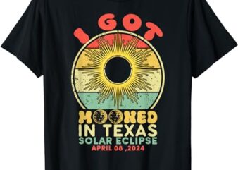 I Got Mooned In Texas Total Solar Eclipse 2024 TX Vintage T-Shirt