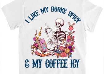 I Like My Books Spicy and My Coffee Icy, Bookish Reader ltsp png file