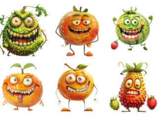 Funny fruit character