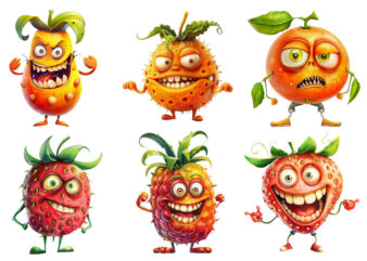 Funny fruit character