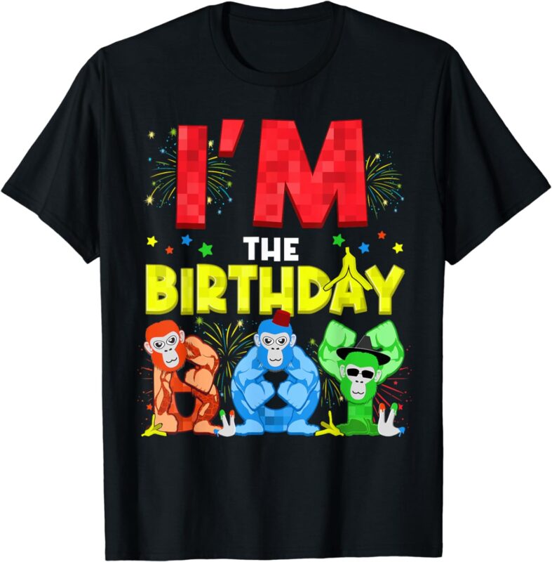 Im The Birthday Boy Gorilla Game Family Matching T-Shirt