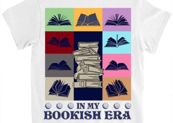 In My Bookish Era Retro Vintage Bookish Sport Game Day T-Shirt ltsp png file