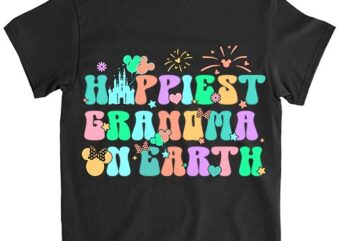 In My Happiest Grandma On Earth Era Groovy Mom Mother_s Day T-Shirt ltsp