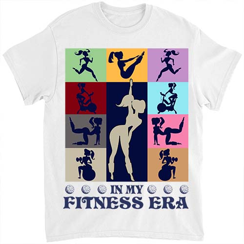 In My fitness Era Retro Vintage fitness Sport Game Day T-Shirt ltsp