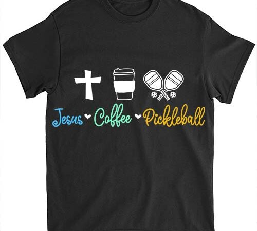 Jesus coffee pickleball funny christian pickleball player ltsp vector clipart