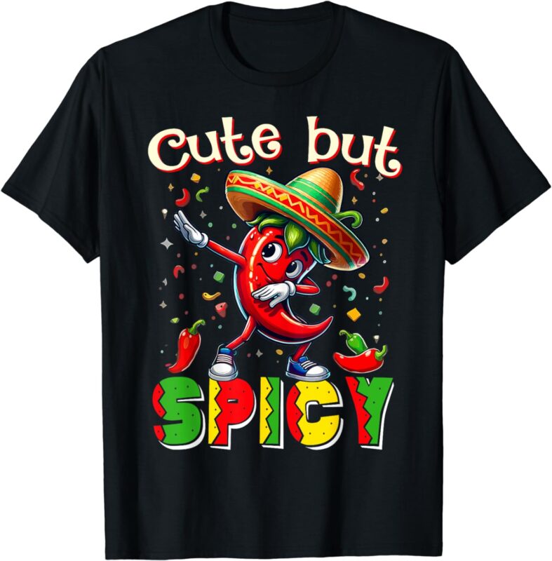 Kids Cinco De Mayo Mexican Cute But Spicy Chili Boys Girls T-Shirt