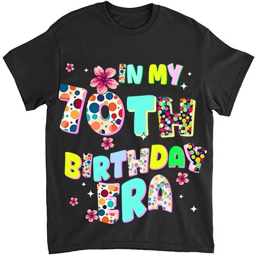 Kids In My 10th Birthday Era Girl Gifts Seven Bday 10 Year Old T-Shirt ltsp