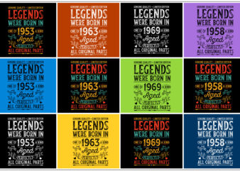 Legends Were Born In T-Shirt Design Bundle