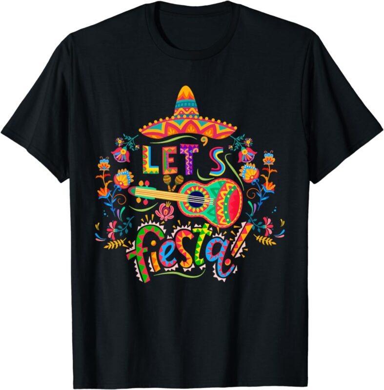 Let’s Fiesta Cinco De Mayo Fiesta Squad Sombrero Hat Mexican T-Shirt