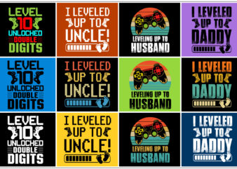 Level Up,Level Up TShirt,Level Up TShirt Design,Level Up TShirt Design Bundle,Level Up T-Shirt,Level Up T-Shirt Design