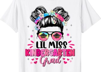 Lil Miss Kindergarten Grad Graduation Last Day Kindergarten T-Shirt