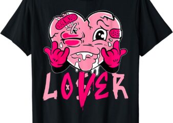 Loser Lover pink Drip Heart Matching Tee For Men Women T-Shirt