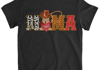 Mama Cowboy Western First Rodeo Birthday Party Matching T-Shirt ltsp png file