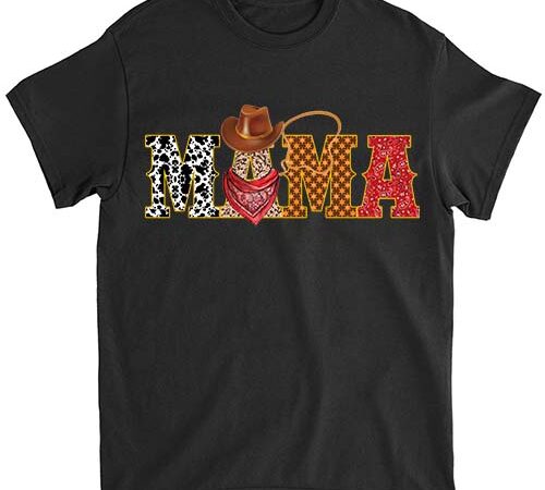 Mama cowboy western first rodeo birthday party matching t-shirt ltsp png file