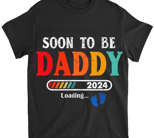 Mens soon to be daddy est.2024 new dad pregnancy t-shirt ltsp png file